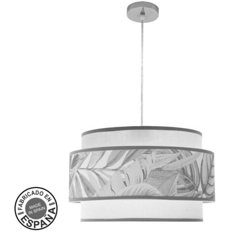 ABRILA AKUNADECOR Pendelleuchte De 3 Lampenschirme Modell Camerun Grau