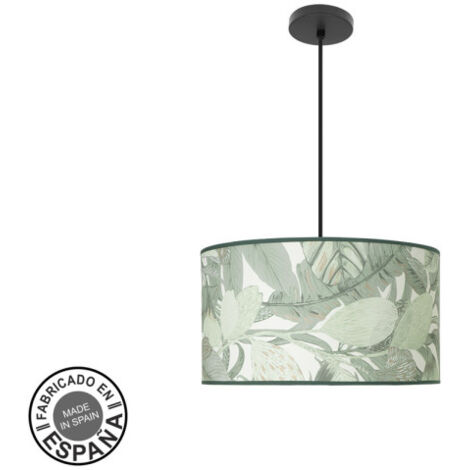 ABRILA AKUNADECOR Pendentif avec abat-jour Modèle Fashion Leaves Green