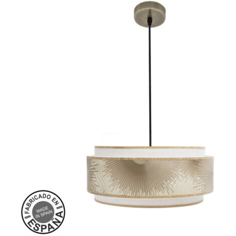 ABRILA AKUNADECOR Pendentif double abat-jour Népal or 1 lumière
