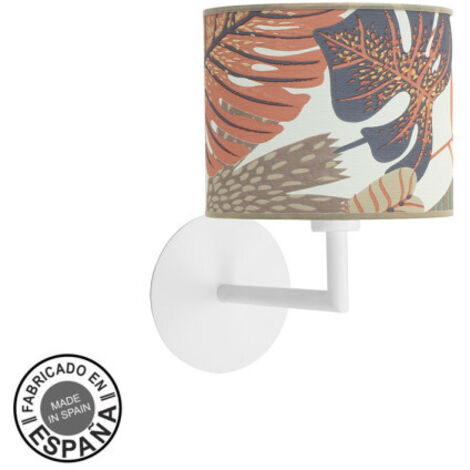 ABRILA  Aplique De Pared Con Pantalla Decorativa Etiopia Blanco