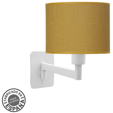 ABRILA  Aplique De Pared Modelo Moda Amarillo Con Pantalla