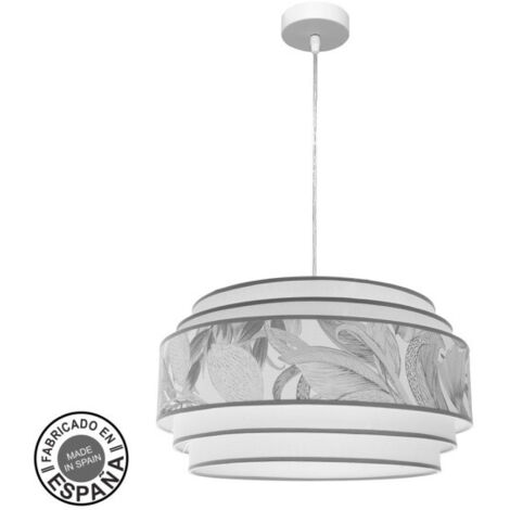 ABRILA  Colgante 3 Luces Modelo Camerun Ribete Gris