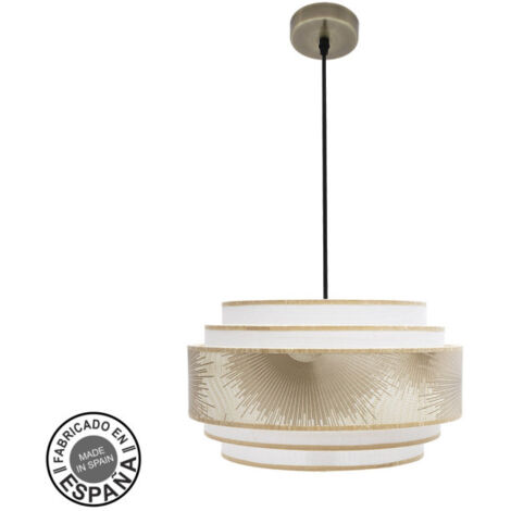 ABRILA  Colgante Modelo Nepal Dorado Con Triple Pantalla