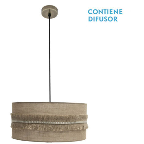 ABRILA  Colgante Rustico De Con Pantalla Beige Modelo Kala