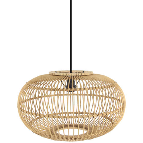 ABRILA Lampara Rejilla Natural Modelo Viseu Beige 50 Cm