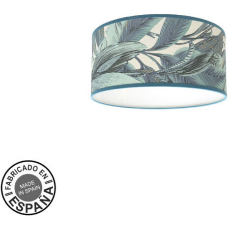 ABRILA  Plafon De 30 Cm Modelo Argel Azul Con Pantalla