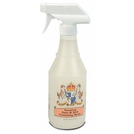 Abrillantador Oats&Aloe Crown Royale en spray, para perros y gatos, restaura la piel seca y dañada, 473 ml