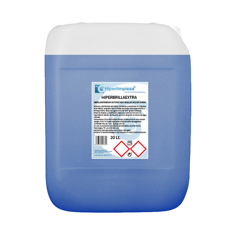 

Hiperlimpieza - Abrillantador vajillas ag. Duras 20L