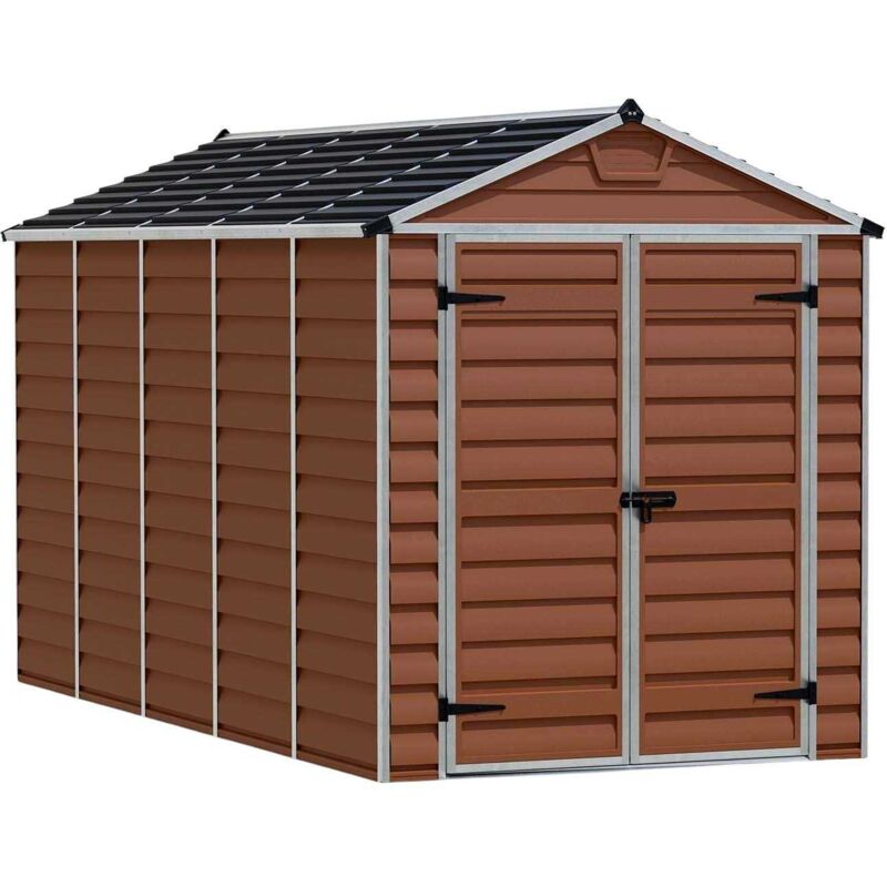 Palram - Abri de jardin en aluminium et polycarbonate ambre Skylight 7m²