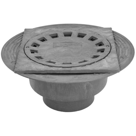 Chiusino Sifonato Ad Angolo PVC 200x200mm Grigio - Scarico Acque Piovane Per Tubi 80-110mm - Foto 2