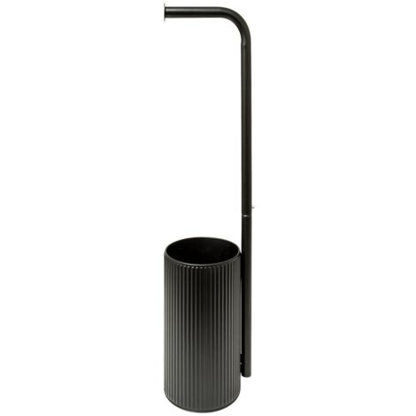 Abroller onyx mit schieferfarbener toilettenpapierreserve - 5five