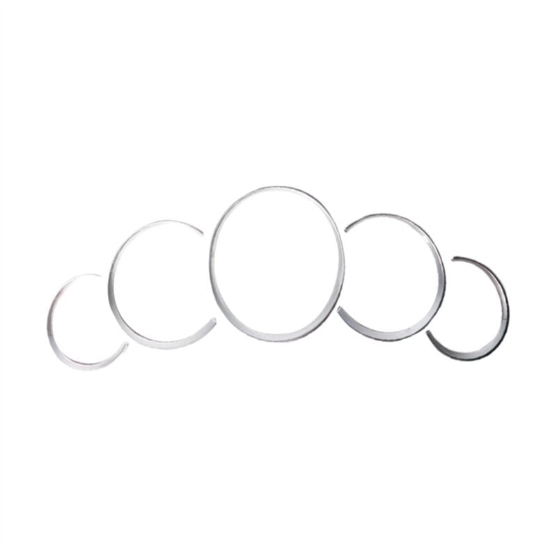Image of Tlily - ABS-Armaturenbrett-Instrumententafel-Zierring-Abdeckungs-Aufkleber für 911 Silber