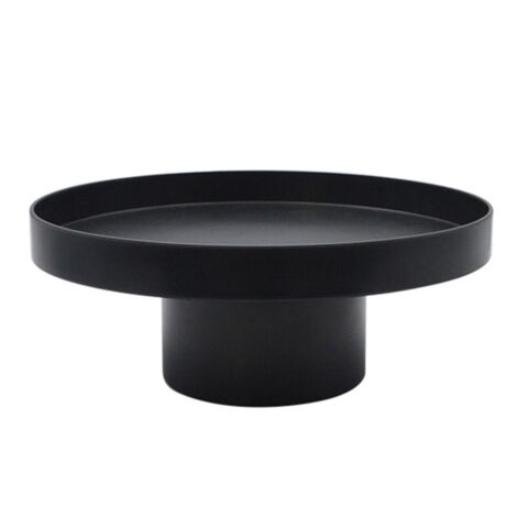 ABS Fruit Perfume Cosmetics Tray Black White Round Decorative Tray Organizer Home Decoration Board Simple Storage Board-12x26x9.5CM
