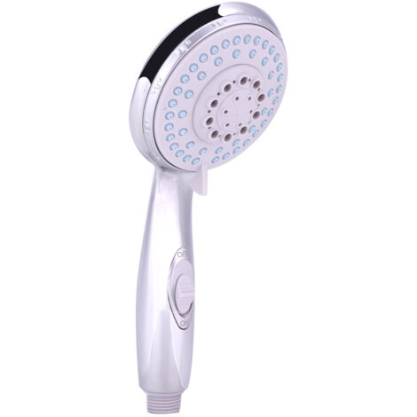 ABS Plastic Hand Held Shower Spray Head 5 Spraying Modes with Switch Home Bathroom Accessory