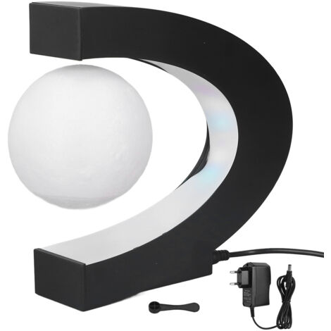 ABS-Schwebemondlampe, schwebendes Nachtlicht für Büro und Zuhause, 100–240 V EU-Stecker