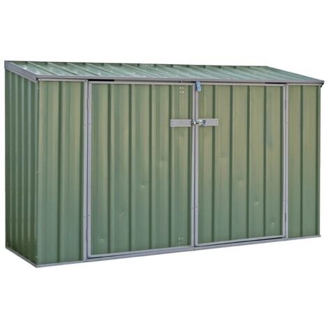 Absco 2.26 x 0.78 m Pale Eucalyptus Bike Store - Metal - L78 x W226 x H131 cm - Green