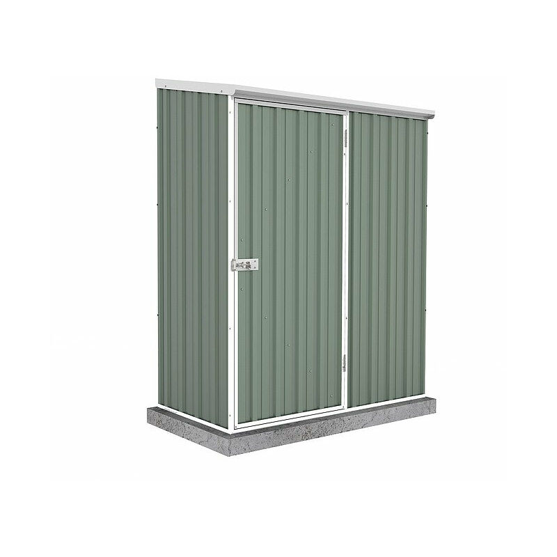 Absco Space Saver 1.52m x 0.78m Metal Garden Storage Shed - Pale Eucalyptus