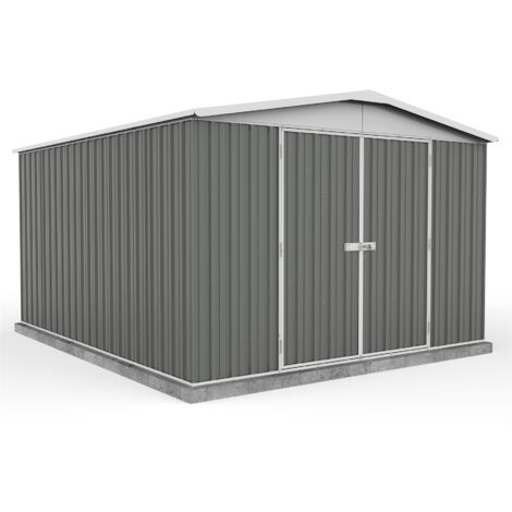 Absco Metal Shed 3m x 3.66m - (Grey)