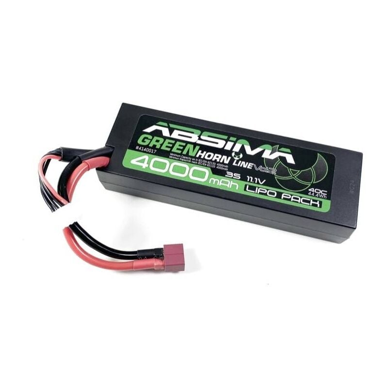 Pack de batterie (LiPo) 11.1 v 4000 mAh 40 c hardcase fiche t mâle V609183 - Absima