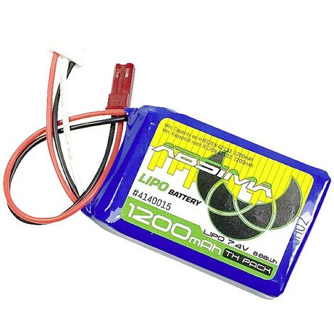Absima Pack de batterie (LiPo) 7.4 V 1200 mAh Nombre de cellules: 2 Softcase BEC S283572