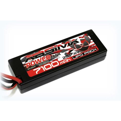 Absima Pack de batterie (LiPo) 7.4 V 7100 mAh 60 C hardcase fiche T mâle
