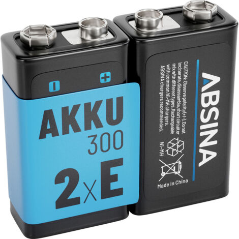 Absina  9 V Block-Akku NiMH 270 8.4 V 2 St.