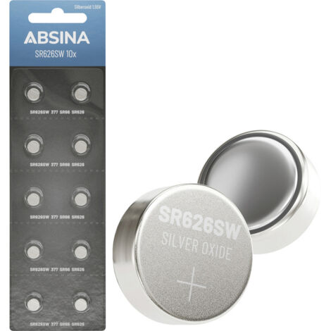 Absina Knopfzelle 377 1.55 V 10 St.  Silberoxid