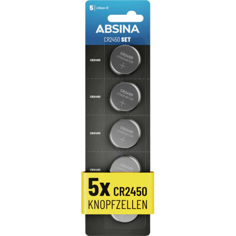 Absina Knopfzelle CR 2450 3 V 5 St.  Lithium
