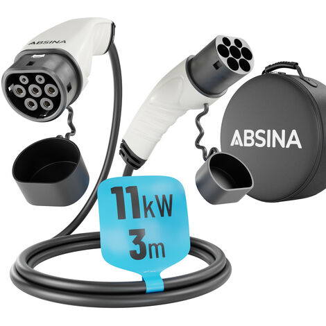 Absina Ladekabel für Elektroautos - 11kW Anschlussart: Typ 2