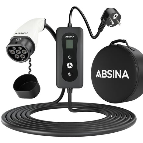 VERSCHIEDENE Absina Ladekabel für Elektroautos 1,8 - 3,7kW auf Typ 2