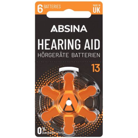 Absina Pile pour appareil auditif ZA 13 1.4 V 6 pc(s) zinc-air PR48 X944622