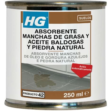 HG SPAIN. Absorbe Manchas Grasa/Aceite Hormigon-Piedra Hg 250 Ml