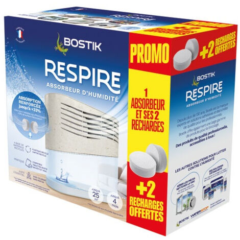 Absorbedor de humedad Respira+2 recambios+ 2 recambios gratis - Respira Bostik