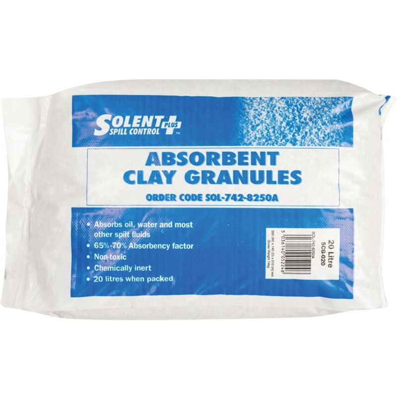 Spill Control Absorbent Granules Clay 20L Bag - Solent