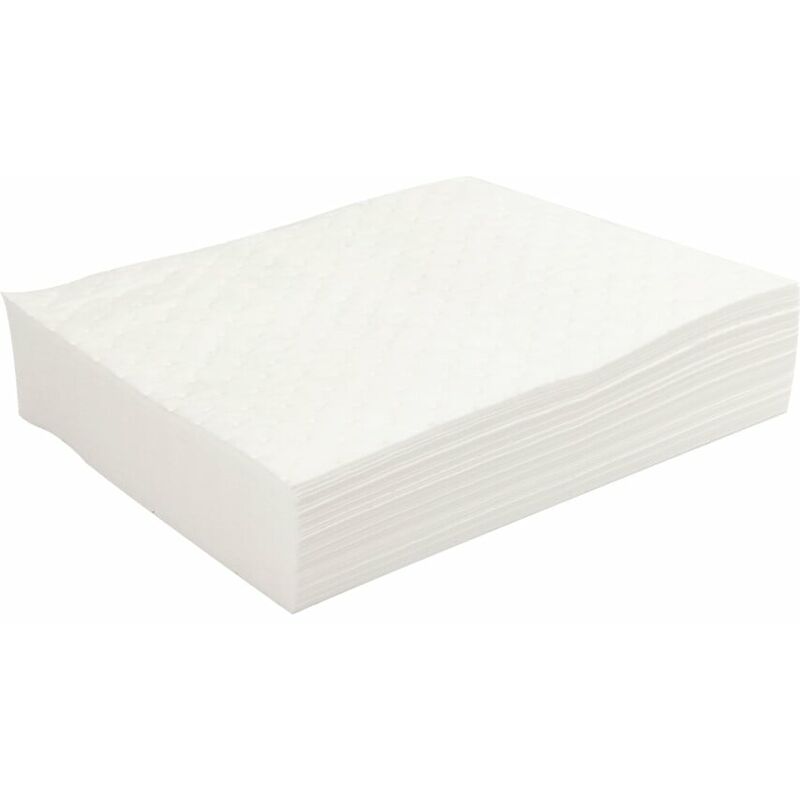 Solent - Spill Control Absorbent Pads S-Eco Oil Only, Pack of 50 - White