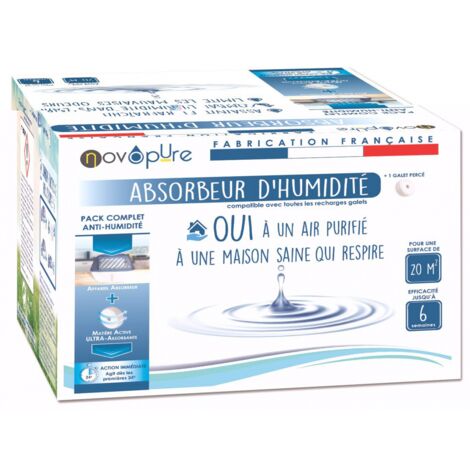 Absorbeur d'humidité medium 20m² + 1 recharge