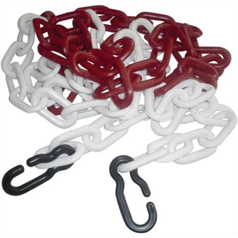 Absperrkette PP rouge/blanc 9 mm - 13127 RWChaîne de barrage PP rouge/blanc 9 mm - 13127 RW