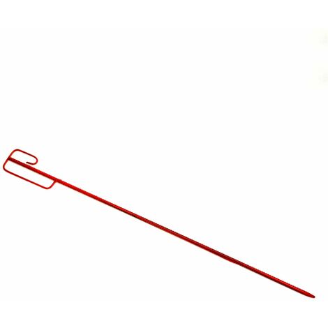 Absperrleinenhalter Laterneneisen mit UVV Sicherheitsbügel 1,23 m rot