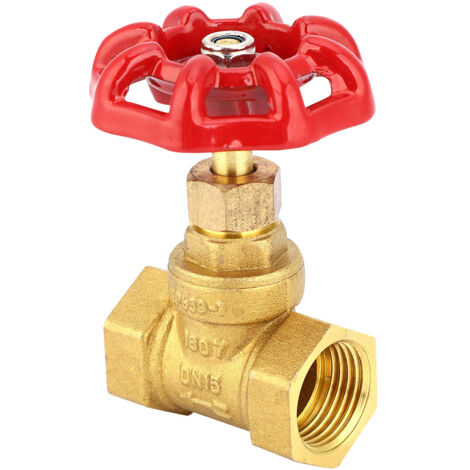 Absperrventil aus Messing DN15 G1/2, Innengewinde für Wasser- und Gasinstallationen, optimale Abdichtung.