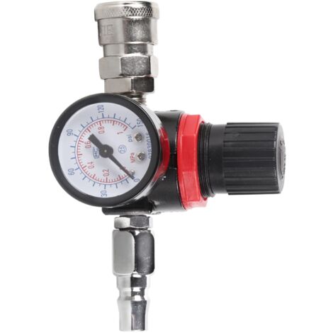 Absperrventil für Luftdruckregler für Spritzpistole, Hlt den Luftdruck Konstant, Langlebig, mit Glasmanometer