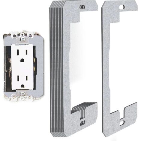 Abstandshalter für Wandplatten, Metall, bündig montierbar, Abstandshalter, Unterlegscheiben, Nivellierer zur Befestigung von Wänden, Steckdosen, elektrischen Boxen, 50 Stück