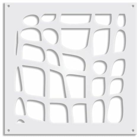 ABSTRACT - Pannello in PVC traforato - Parasole - Misura: 48x48 cm - Colore: bianco