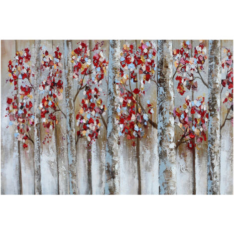 Abstrakt Gemälde Kuatéh 120 x 80 cm Herbstbäume Ölgemälde