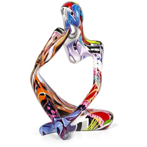 Abstrakte Graffiti-Statuen und -Skulpturen – Bunte Minifiguren – Minimalistische Dekoration – Bücherregal – Couchtisch – Homeoffice – Dekoration