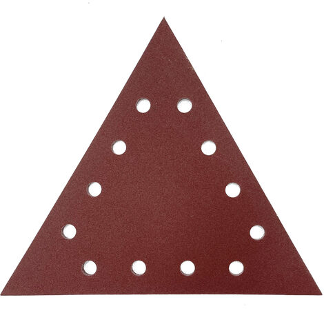 ABT-80 Triangle Abrasif - Papier Abrasif Triangulaire Multi-Usage - Ponçage & Lissage du Plâtre, du Bois & des Cloisons Sèches - Grain de 80 - 28.8x28.8x28.8cm - Pack de 10