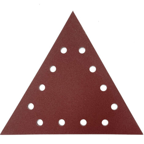 ABT-80 Triangle Abrasif - Papier Abrasif Triangulaire Multi-Usage - Ponçage & Lissage du Plâtre, du Bois & des Cloisons Sèches - Grain de 80 - 28.8x28.8x28.8cm - Pack de 10