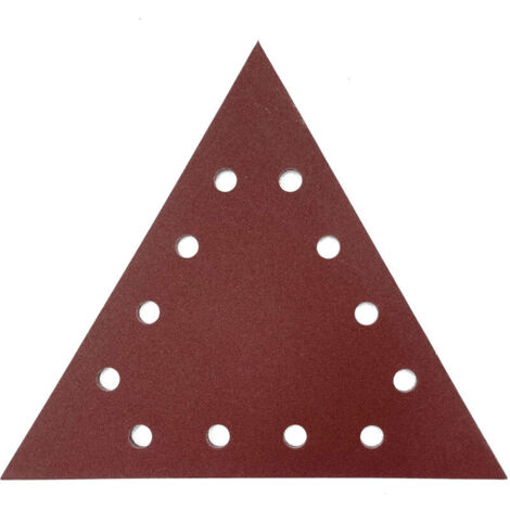 ABT-80 Triangle Abrasif - Papier Abrasif Triangulaire Multi-Usage - Ponçage & Lissage du Plâtre, du Bois & des Cloisons Sèches - Grain de 80 - 28.8x28.8x28.8cm - Pack de 10