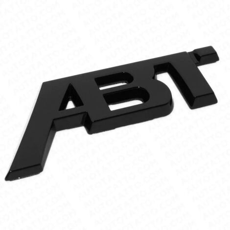 ABT Tuning-Aufkleber in Hochglanzschwarz, Heckemblem, Kofferraumplakette