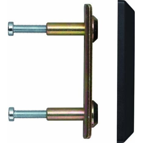 ABUS 107009 PV1820 - Placca di fissaggio per viti e chiusura dadi rinforzata, colore: nero