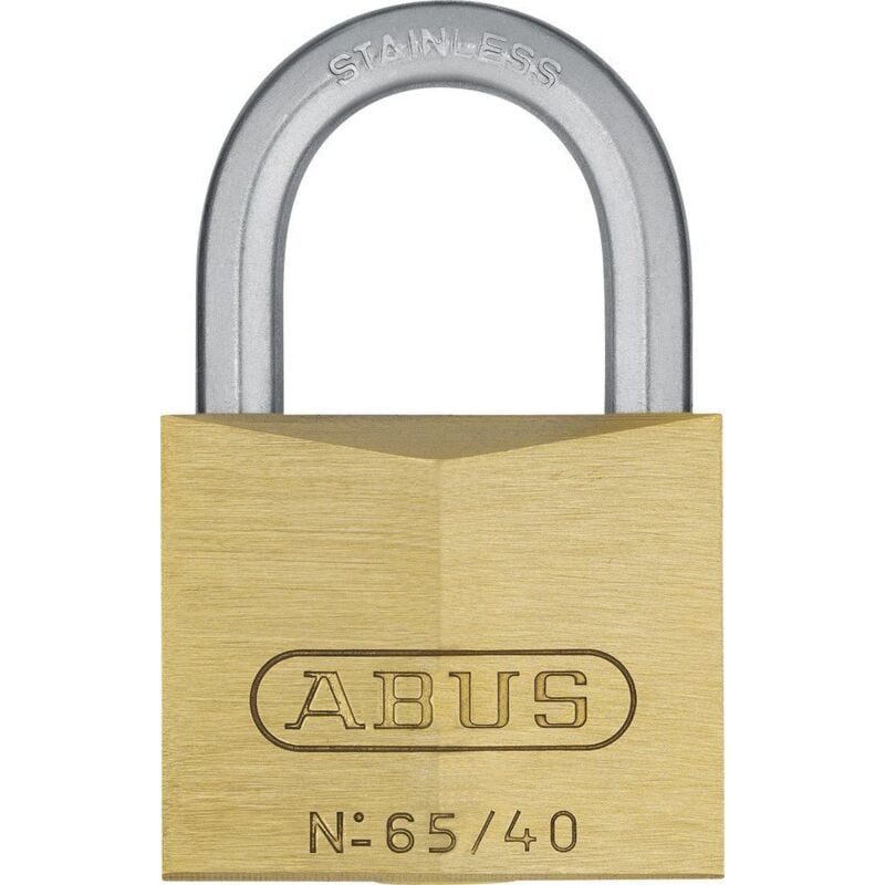 Abus - 12539 65IB/40mm Brass Padlock Stainless Steel Shackle Keyed Alike 6404